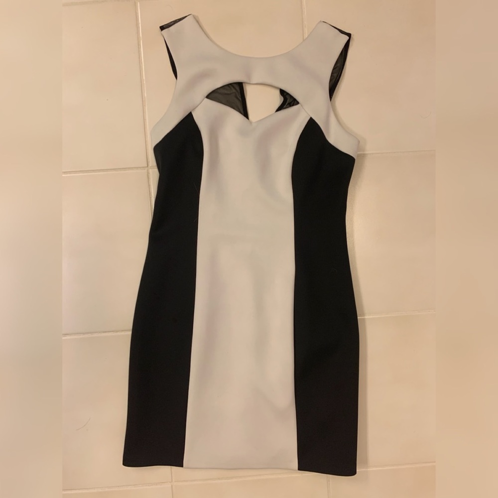 Black and White Guess Peek-a-boo Dress